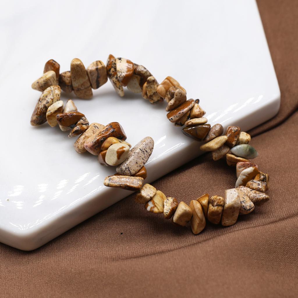 Nový styl dámský náramek přírodní kámen malachit/labradorit štěrkový náramek pro ženy narozeninový dárkový řetízek pro štěstí 18 CM