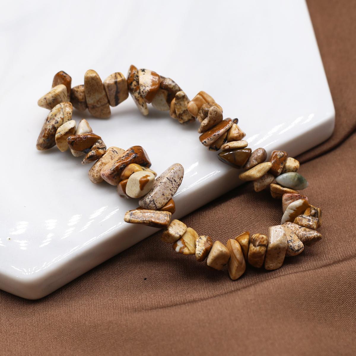 

Новый стильный женский браслет из натурального камня малахит/лабрадорит, гравийный браслет для женщин, цепочка для подарка на день рождения, 18 см 18CM