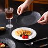 ZISIZ Stone Pattern Round Dinner Plate