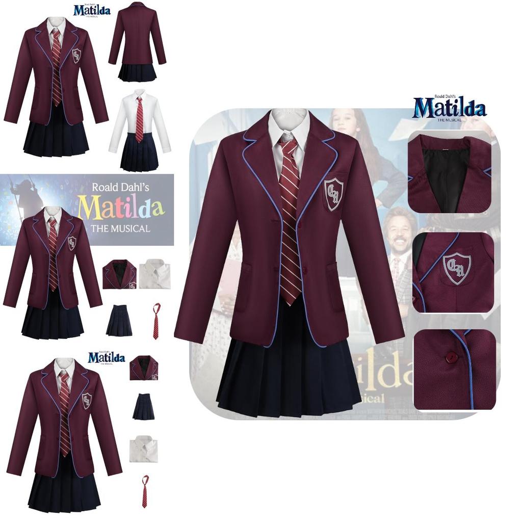 Matilda Costume For Kids Cosplay Clothing For Houghton Academy Music Play
