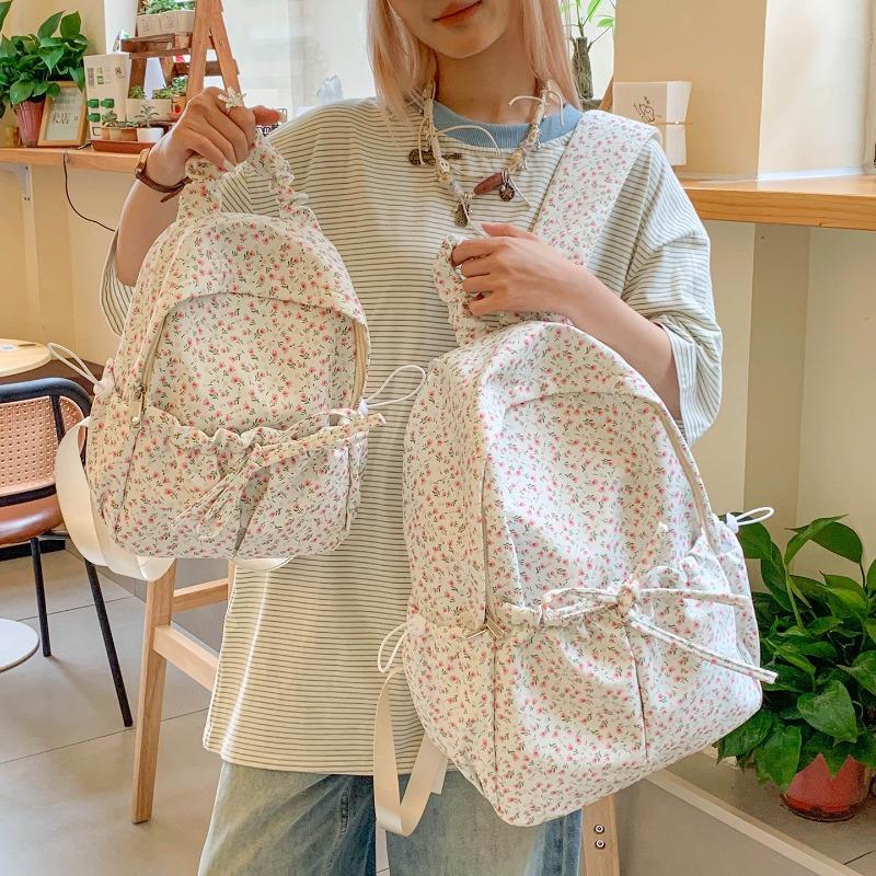 New High-value, Fresh and Sweet Floral Backpack, Lightweight and Large-capacity Backpack for Junior and High School Students
