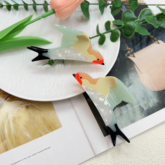 Women Hair Claw Pigeon Wing Design Back Head Hair Clip Lightweight Comfortable Anti-slip Teeth Hair Styling Clip