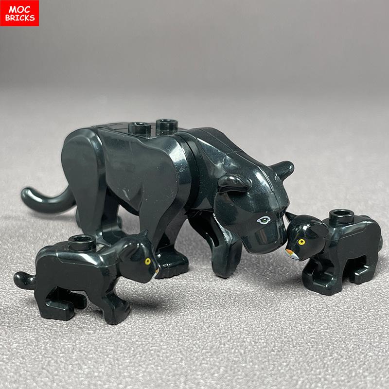 MOC Bricks Jungle Underbrush Forest Animal Monkey Goat Giraffe Bird Night Owl Accessories Building Blocks Friend Toys Gifts