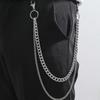 1pc Men's Double Layer Large Circle Silver-Tone Metal Accessory To Match Suit Pants, Trouser Chain Summer, School Autumn-Winter Accessories