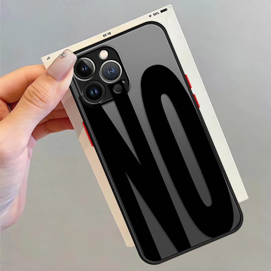 NO And YES Case for iPhone 17 Pro Max XS XR Air 7 8 SE 15 12 11 13 Mini 16 Plus 14 Funda Back Phone Cover