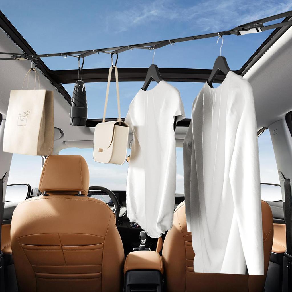 Car Clothes Hanger Auto Clothing Hanger Vehicle Laundry Line For Road Trips Outdoor Enthusiasts Camping Beach Business Sedans