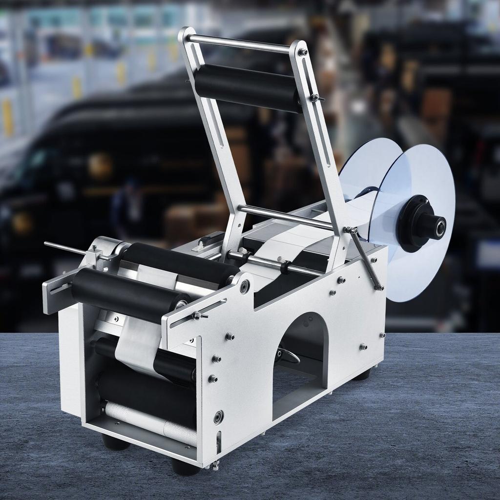 Semi-Automatic Round Labeling Machine, 20-50pcs/min, Electric Bottle Label Applicator for Round Bottles, Round Bottle Labeler Suitable for Bottle