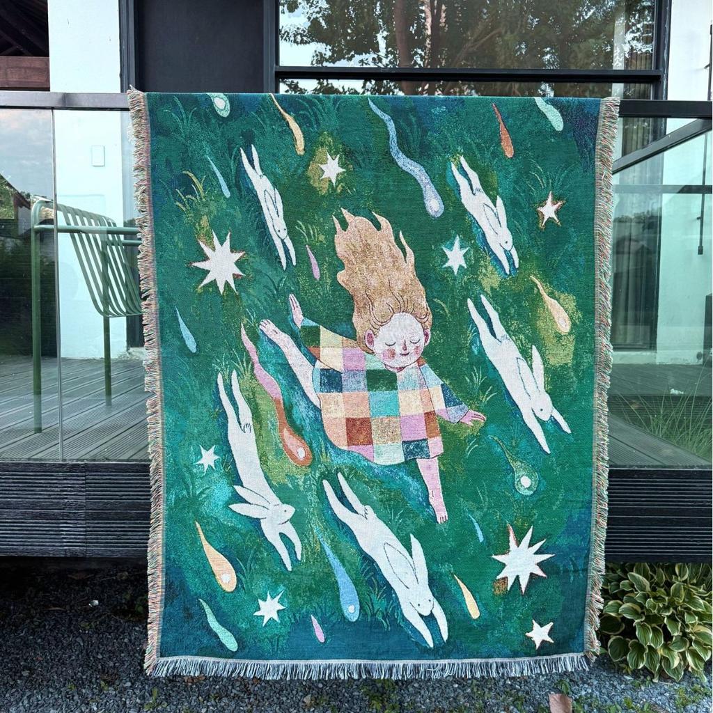 Landscape Throw Blanket Home Decoration Aesthetic Tapestry Outdoor Camping Blanket Sofa Cover Nap Bed Cover Picnic Tablecloth