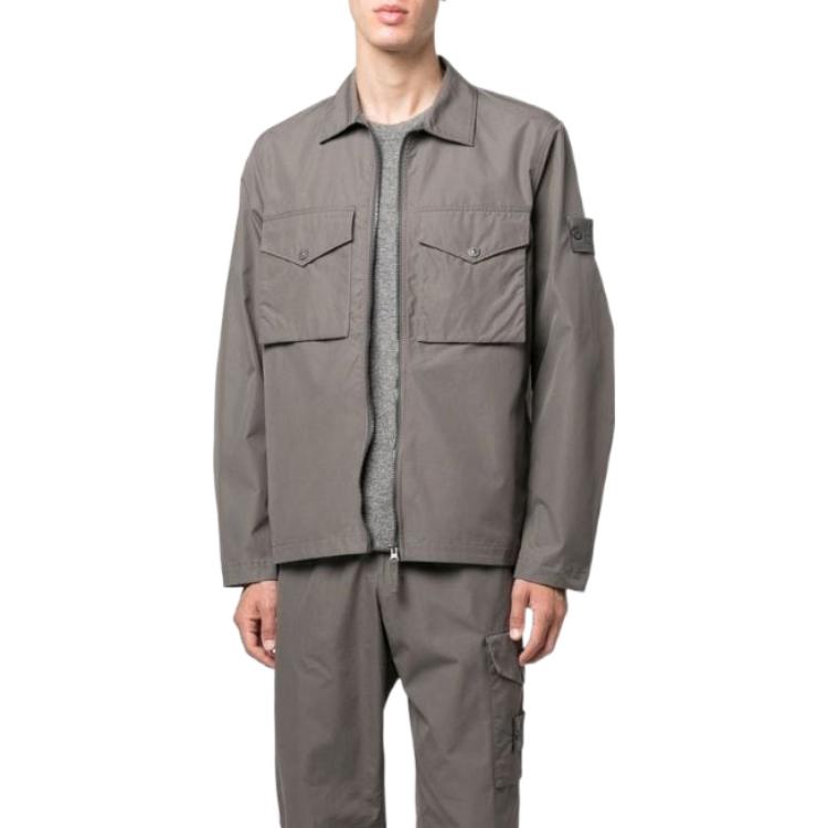 Stone Island Pockets Overshirt Dark Grey Men Tops 7715116F1-V0067