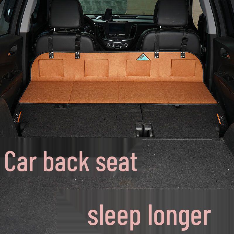 Foldable Rear Car Travel Bed & Headrest Extension for Camping