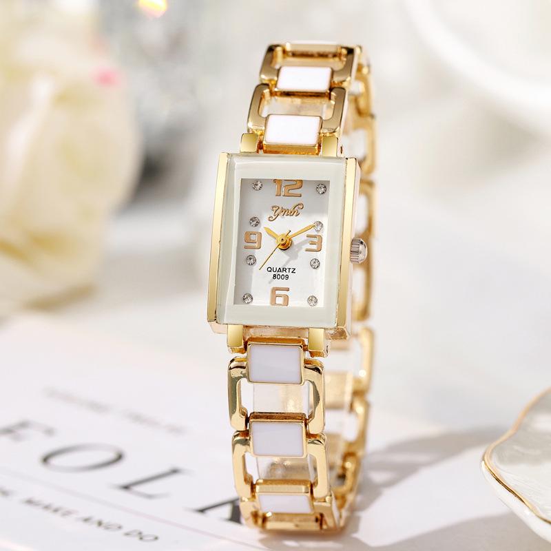 Women's Ceramic Strap Quartz Watch with Luxury Bracelet
