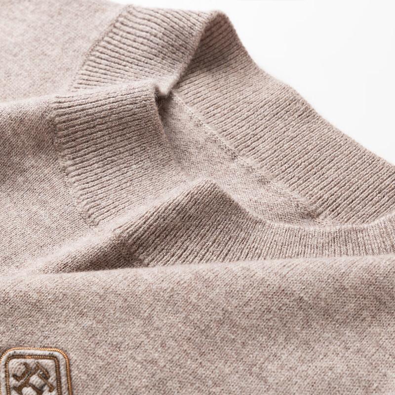 FAPAI Men's 100% Merino Wool Basic Crew Neck Sweater