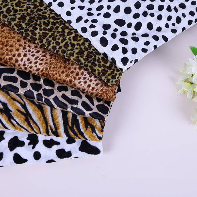 Velvet Animal Print Fabric Tiger Leopard zebra Fabric for Sofa Toy Cloth Caveman Costume Cloth