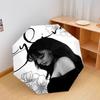 1 pz Ombrello con motivo Ayliva Ombrello portatile pieghevole Struttura a stecche in ferro Struttura a stecche Forato Ombrello da esterno per la casa