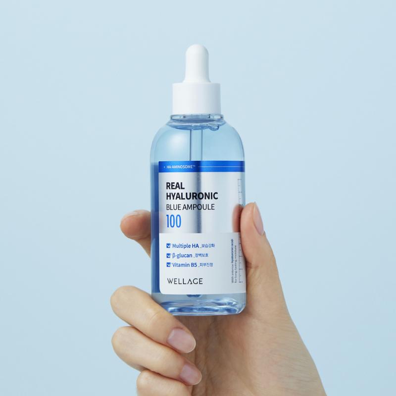 [WELLAGE] Real Hyaluronic Blue Ampoule 100ml / 3.38 fl oz