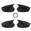 Car Rearview Side Mirror Cover For Mazda 6 Atenza 2018 2019 2020-2023 Wing Cap Exterior Door Housing Shell Trim ABS Carbon/Black