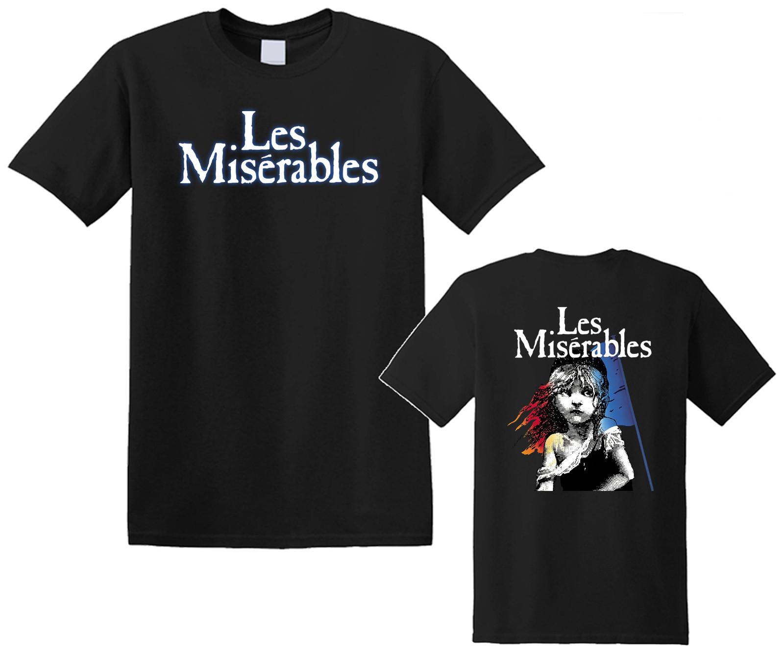 Les Miserables Broadway Musical Show Men s Black White Size S-5XL S