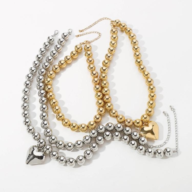 2 Pack Elegant Heart Pendant Necklace Exquisites Heart Necklace Long Lasting