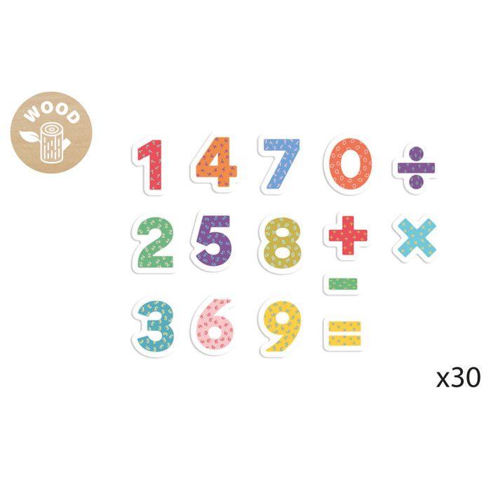 Jeu en bois - apli - apli kids 18885 - numéros magnétiques - multicolore - à partir de 3 ans