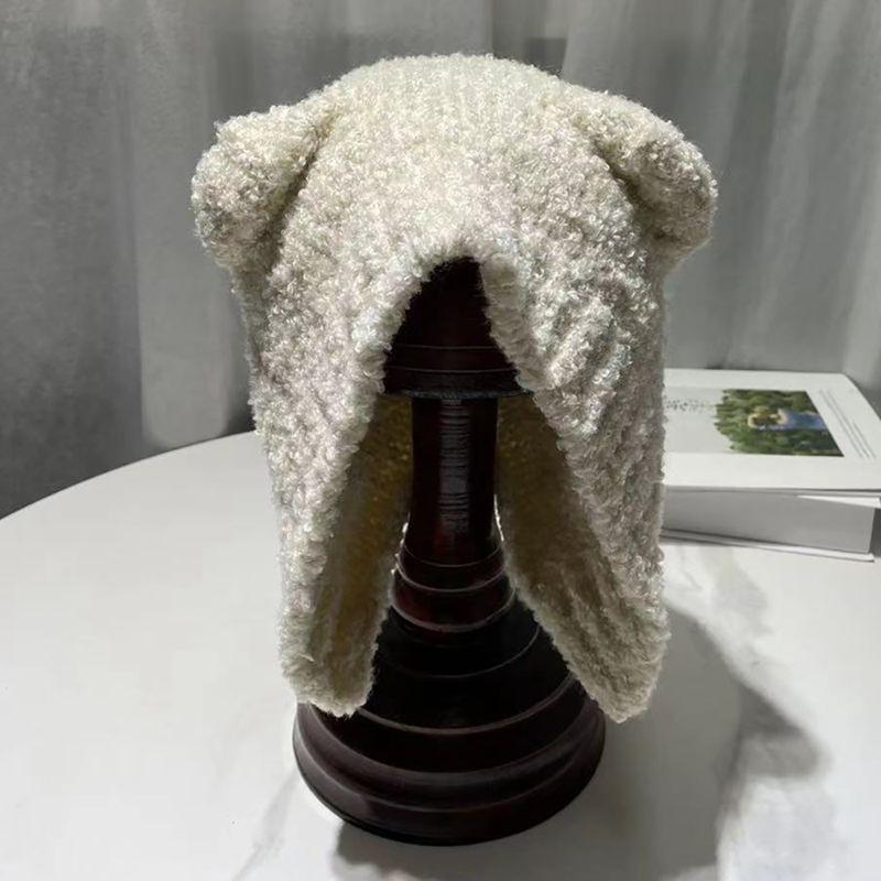 Fuzzy Women Hat Bear Casual for Elegant Graffiti Writers Turntablists Casual Winter Warm Hat for Teen Girls