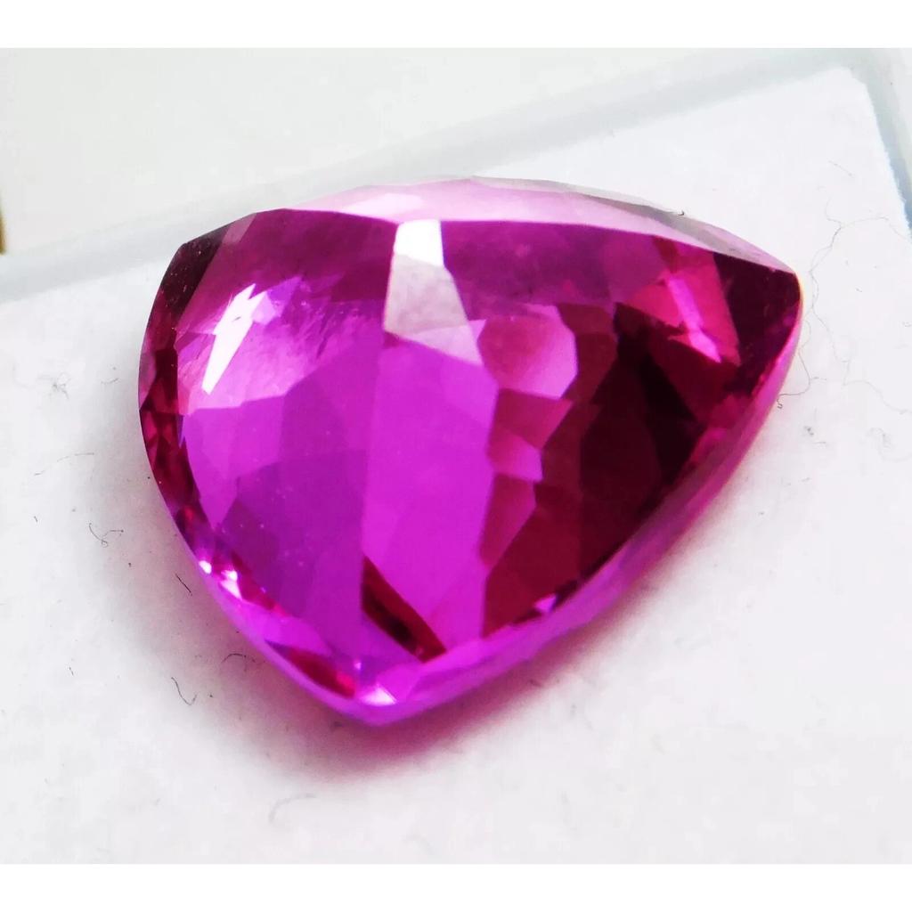 Pink Ruby Natural 16-18 Ct Trillion Cut Stunning Certified Loose Gemstone