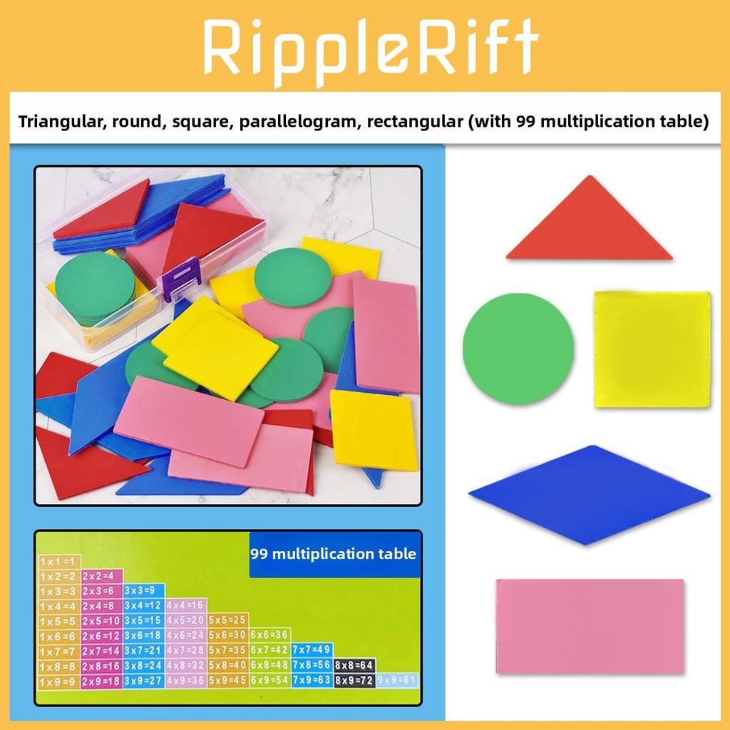 Math Shapes Geometry Wooden Educational Toy Set For Kids Primary School Learning