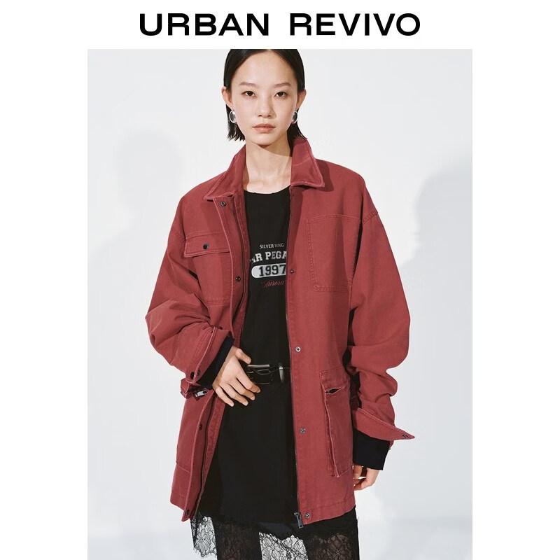 UR 2026 Women s Retro Workwear Multi-Pocket Jacket M