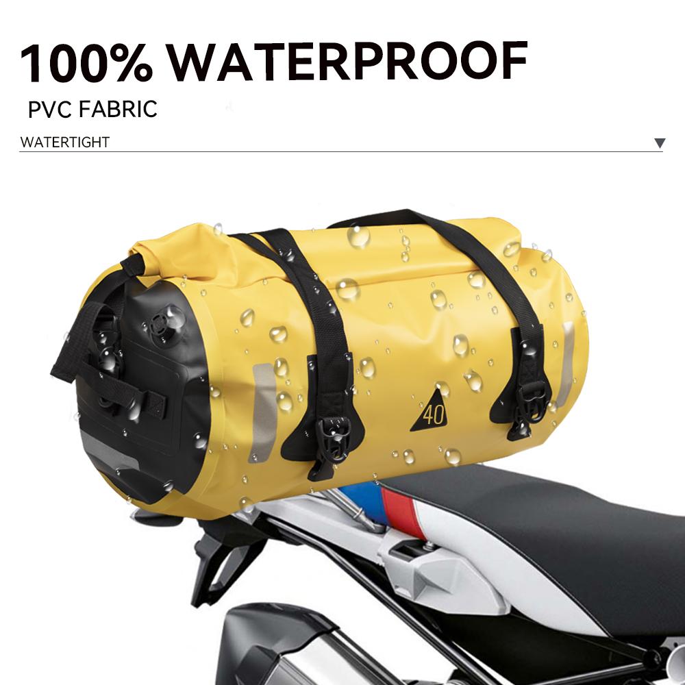 Motorcycle Dry Bag Waterproof Reflective Tail Duffle Bag Skiing Travel Hiking Camping Boating Riding Fishing Outdoor Luggage