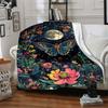 1pc Butterfly Garden Lightweight Flannel Blanket, Comfortable and Warm Blanket, for Office and Camping Sofa Bed, Livingroom196