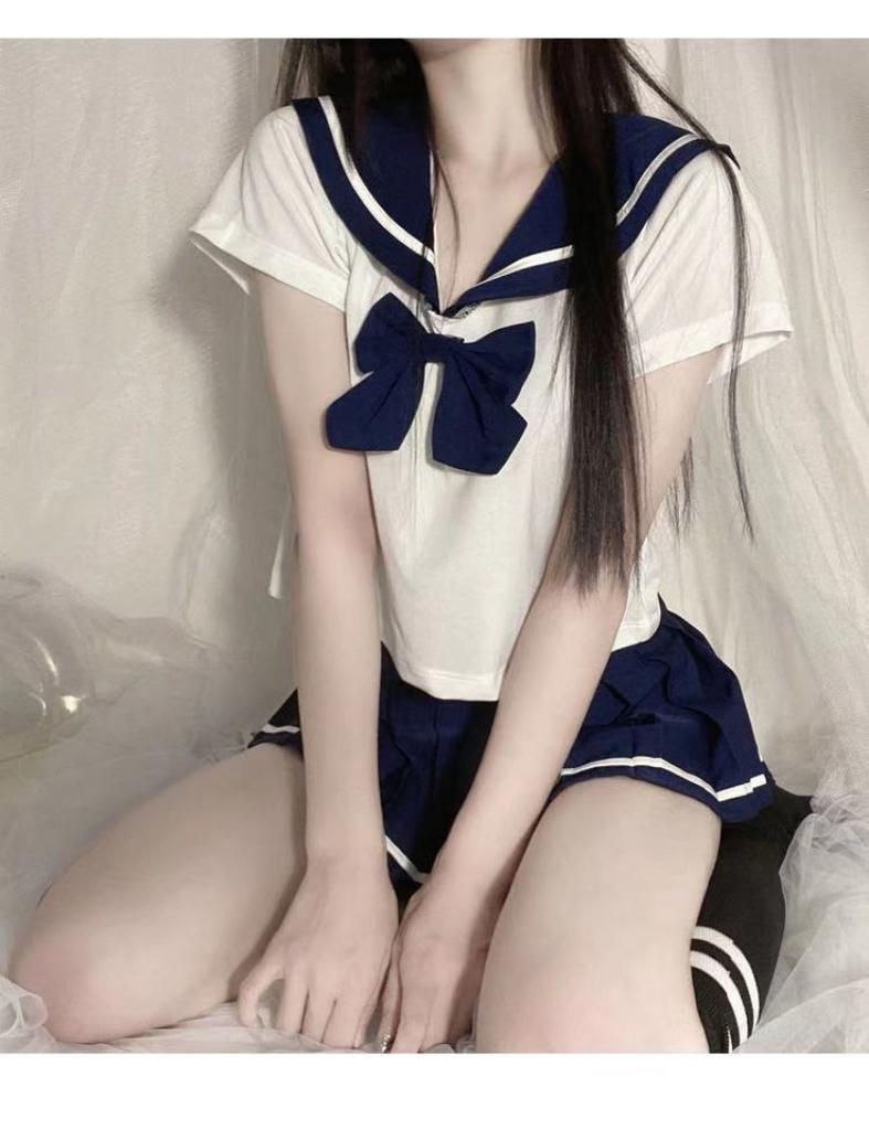 Hot New Japanese Korean Version of School Student Uniform Cosplay Costume Student Girl Pleated Skirt Sex Play Costume