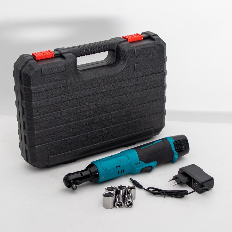 90-Degree Right Angle Electric Ratchet Wrench with Lithium Battery: High-Torque, Multifunctional Tool for Scaffolding