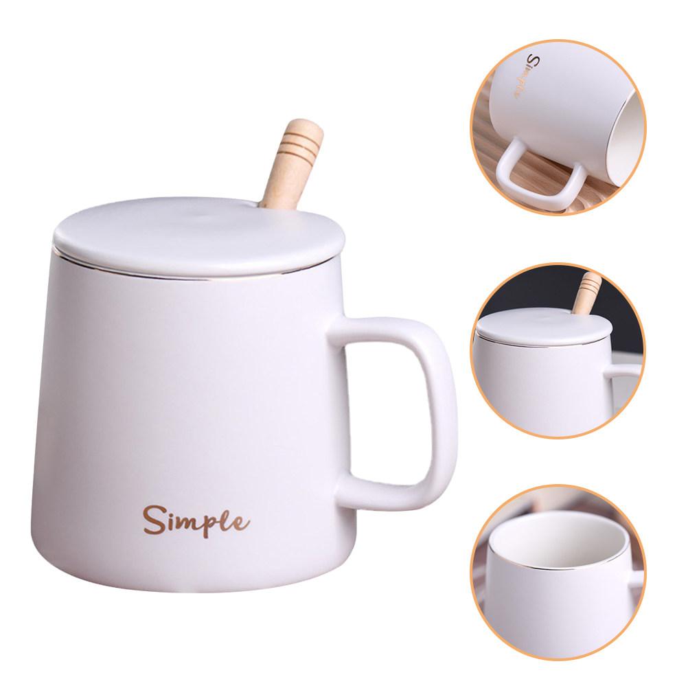 1Set Creative Ceramic Coffee Mug Sturdy Smooth Large Capacity Ceramic Tea Cup Stylish Drinking Cup for Coffee Latte other