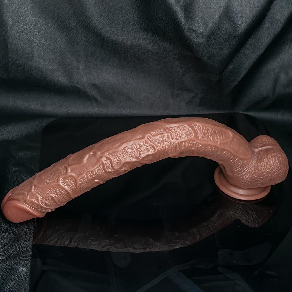 Realistic Long Dildo with Strong Suction Cup – Soft PVC G-Spot Stimulator, Strap-On Compatible, Adult Sex Toy for Women & Couples