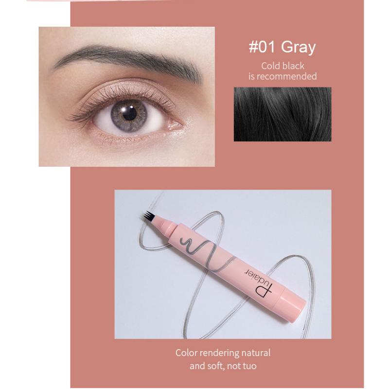 Augenbrauenstift Simulation Augenbraue Dick Lang anhaltend Wasserdicht Vierzackiger Flüssiger Augenbrauenstift Make-up