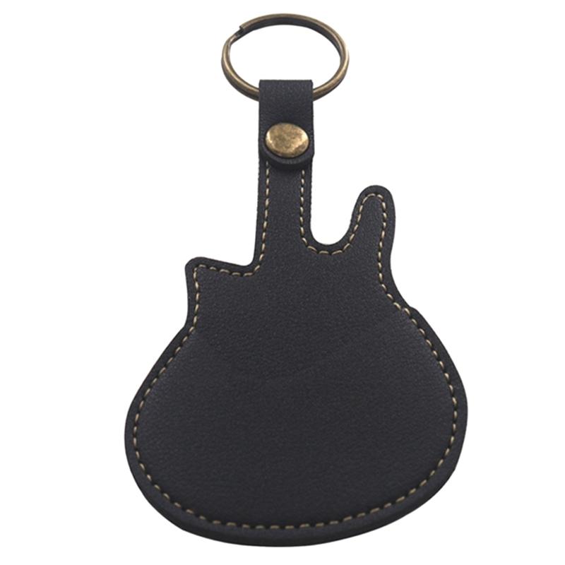 Leather Key Chain Guitar Picks Holder Keychain Guitar Plectrums Bag Picks Pouch Guitar Strap Guitar Picks Carrying Case