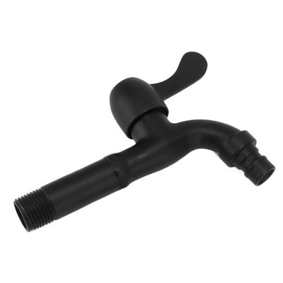 Water Faucet 304 Stainless Steel G1/2 Caliber Wall Mounted Single Cold Water Tap Black