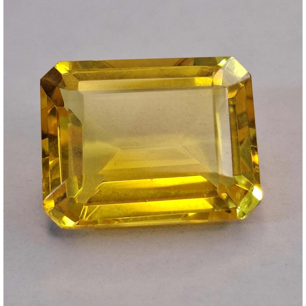 Emerald Cut Natural Yellow Sapphire 15-17 Ct Stunning Certified Loose Gemstone