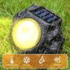 4 LED Solar Warm Light Imitation Stone Landscape Lamp - Waterproof Outdoor Courtyard Spotlight for Landscape Lighting