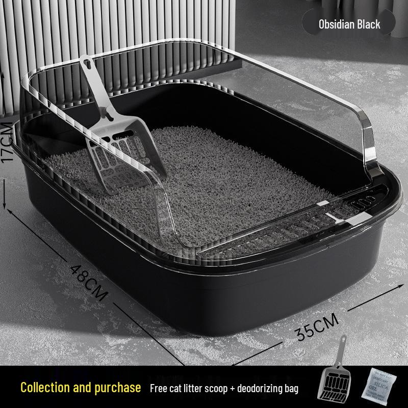 Extra Large High-Sided Cat Litter Box - Anti-Splash, Thickened Design