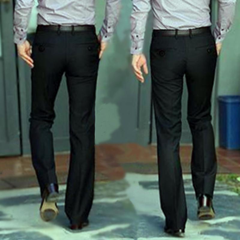 Men's Casual Wide-Leg Dress Pants - Non-Iron, Flared, Loose Fit