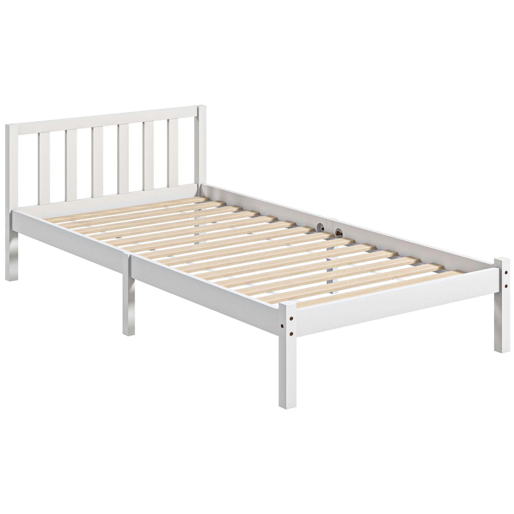 Solid wood bed frame 90x190 cm