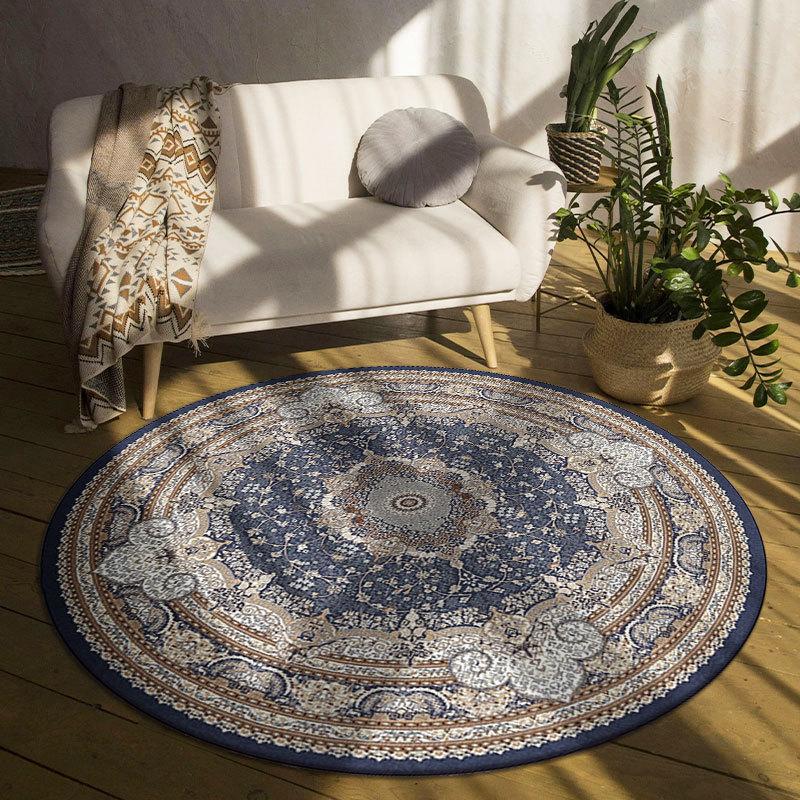 Moroccan luxury Round Carpet Living Room Decoration Large Area Rugs for Bedroom Home Rocking Chair Floor Mat Washable Nordic Rug