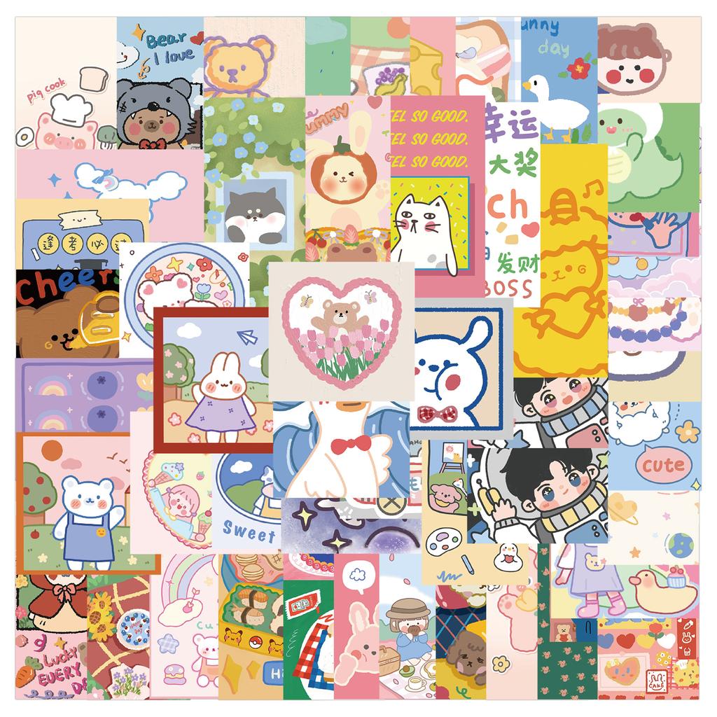 50 Cute Cartoon Characters Graffiti Stickers Personalized Decoration Motorcycle Suitcase Waterproof