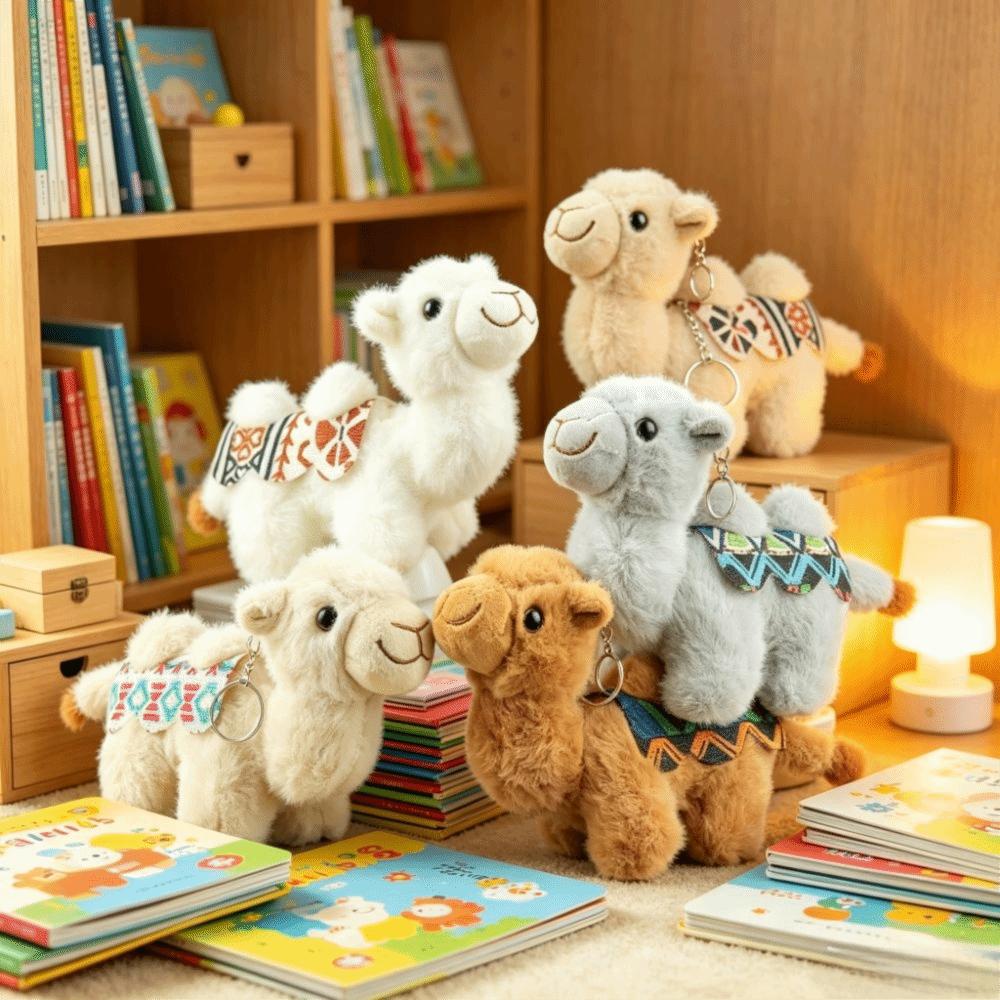 Cute Plush Camel Keychain Soft Plush Animal Camel Keychain Purse Accessories
