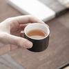 Black Ceramic Teacup Handmade Porcelain Tea Cup  Tea Accessories Home Master Cup Portable Tea Set Meditation Cup