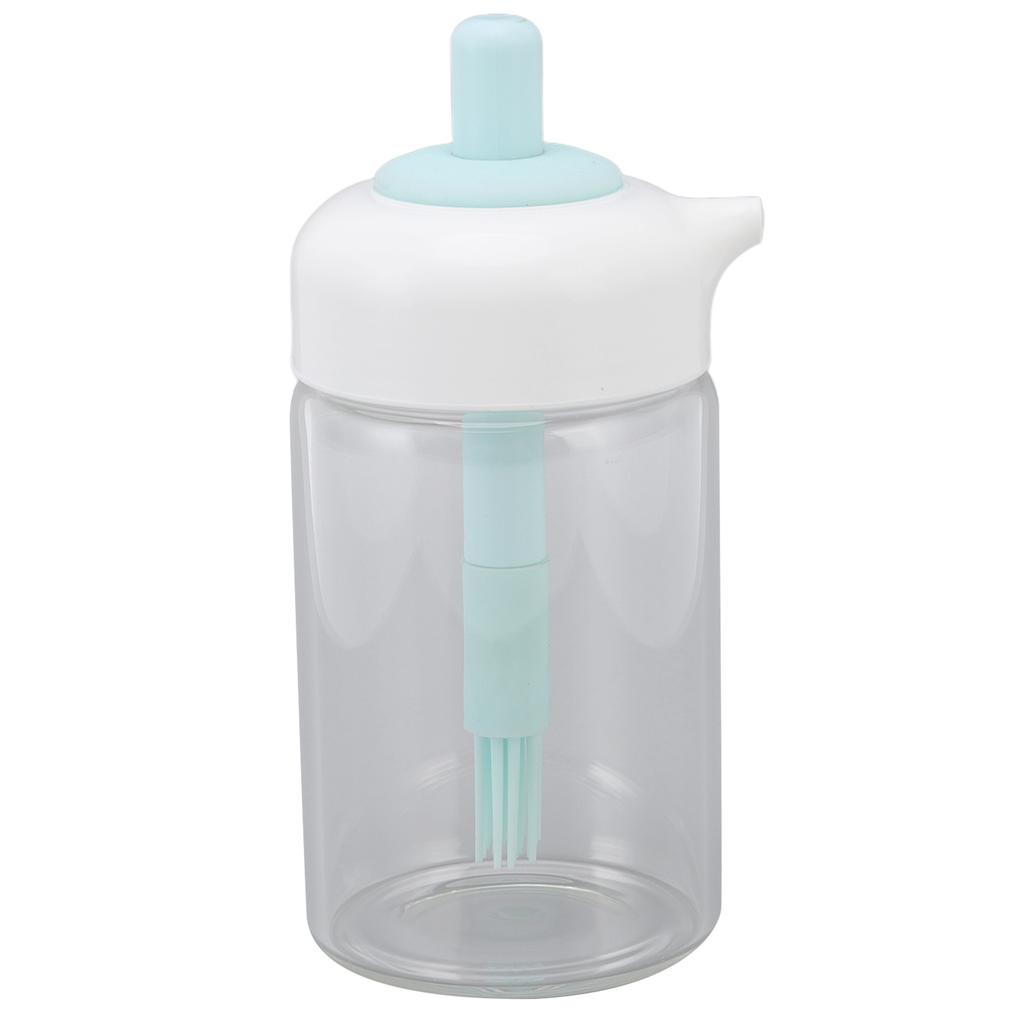 Press Control 2 in 1 Oil Bottle Dispenser Kitchen Glass Oil Bottle with Silicone Brush