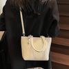 Woven pattern big bag women's spring 2025 new high-end texture large-capacity shoulder bag solid color simple tote bag
