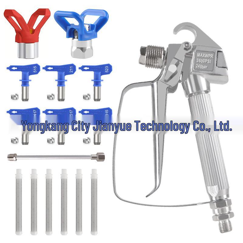 High-Pressure Airless Sprayer Kit: Nozzle, Duckbill Seat, Pipe, Spray Gun Filter, Extension Rod.