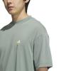 Golf HEAT Back Graphic Mock Neck Short Sleeve Shirt Silver Green [Adidas Golf] .RDY