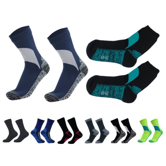 1 Pair Waterproof Socks Elastic Breathable Mid-Tube Soft Socks Foot Protection Windproof Winter Hiking Wading Riding Skiing Socks for Outdoor Sports